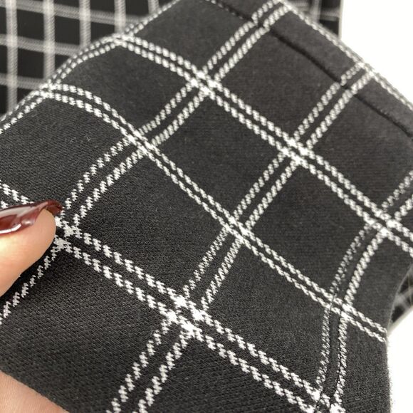 INC International Concepts Pull-On Ponte Pants Black Windowpane size Large - Picture 2 of 10